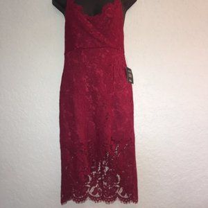 Lulus flirting with desire burgundy lace dress